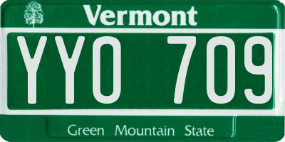 VT license plate YYO709
