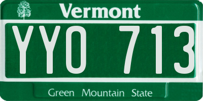 VT license plate YYO713