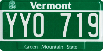 VT license plate YYO719