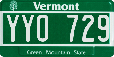VT license plate YYO729
