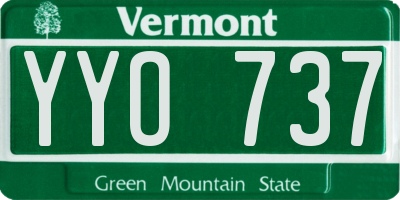 VT license plate YYO737