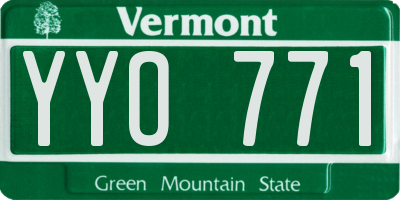 VT license plate YYO771