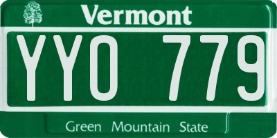 VT license plate YYO779