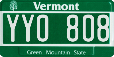 VT license plate YYO808