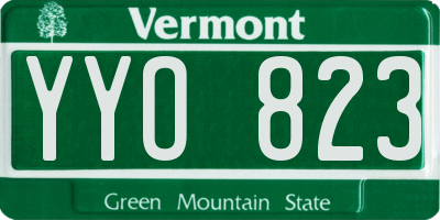 VT license plate YYO823