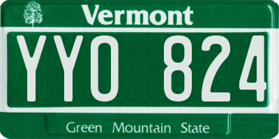 VT license plate YYO824