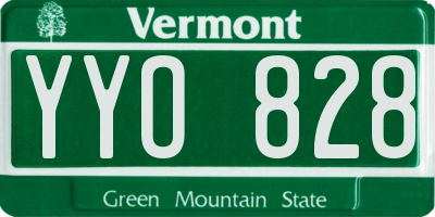 VT license plate YYO828