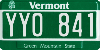 VT license plate YYO841