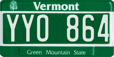 VT license plate YYO864
