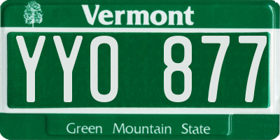 VT license plate YYO877