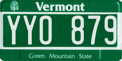 VT license plate YYO879