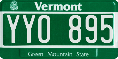 VT license plate YYO895