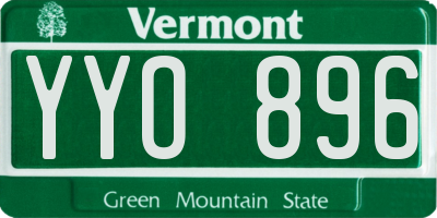 VT license plate YYO896