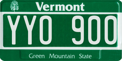 VT license plate YYO900