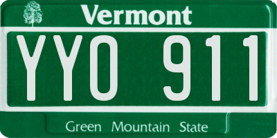 VT license plate YYO911