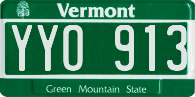 VT license plate YYO913