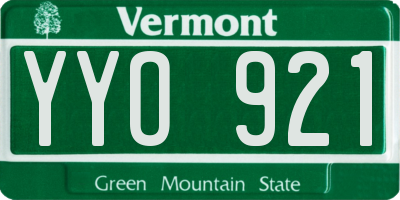 VT license plate YYO921