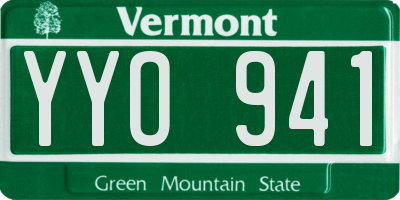 VT license plate YYO941