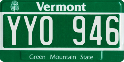 VT license plate YYO946