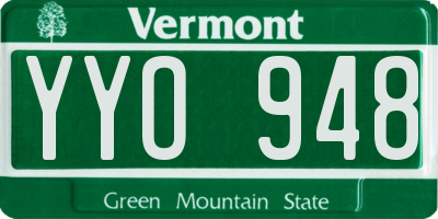 VT license plate YYO948
