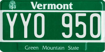 VT license plate YYO950