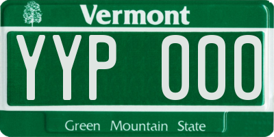 VT license plate YYP000