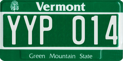 VT license plate YYP014