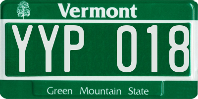 VT license plate YYP018