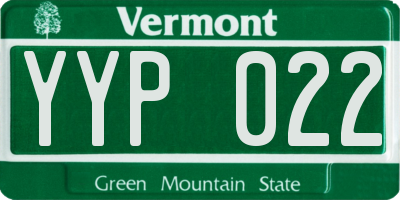 VT license plate YYP022