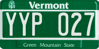 VT license plate YYP027
