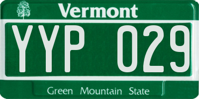 VT license plate YYP029