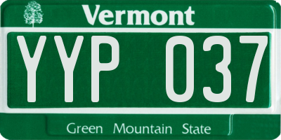 VT license plate YYP037