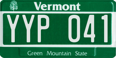 VT license plate YYP041