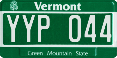 VT license plate YYP044