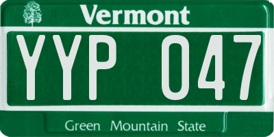 VT license plate YYP047