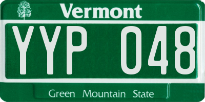 VT license plate YYP048