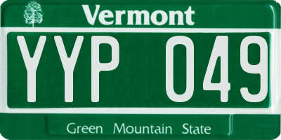 VT license plate YYP049