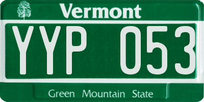 VT license plate YYP053