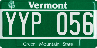VT license plate YYP056