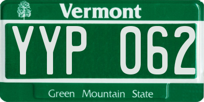 VT license plate YYP062