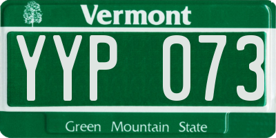 VT license plate YYP073