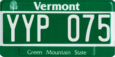 VT license plate YYP075