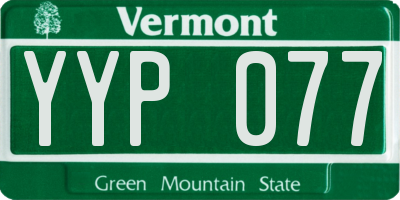 VT license plate YYP077