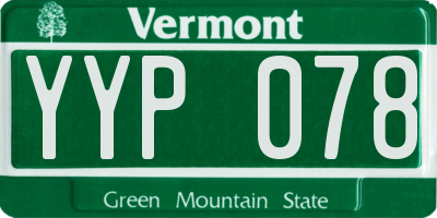 VT license plate YYP078