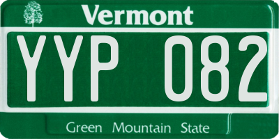 VT license plate YYP082
