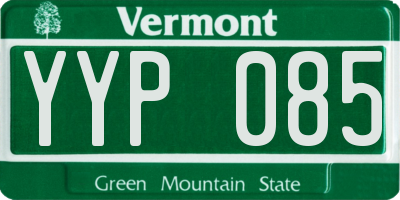 VT license plate YYP085