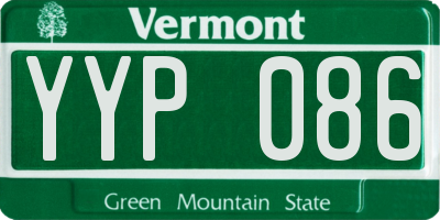 VT license plate YYP086