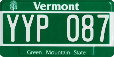 VT license plate YYP087