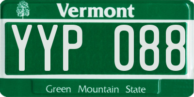 VT license plate YYP088