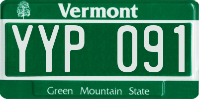 VT license plate YYP091